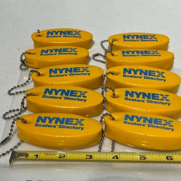 VTG 80's NYNEX Boaters' Directory Vinyl Coated Floating Keychains 10 PIECES - Picture 11 of 11
